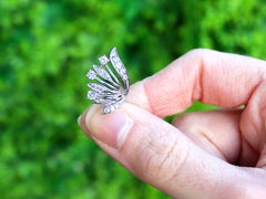 Vintage 1.39 Carat Diamond and White Gold Clip-On Earrings