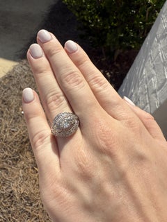 Vintage 1.3CTW Old European Cut Diamond Platinum Cocktail Ring