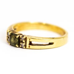 Vintage 14 Carat Gold Alexandrite and Diamond Ring