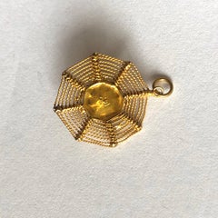 Vintage 14 Carat Spiders Web Charm Pendant