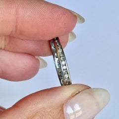 Vintage 14 Carat White Gold Diamond Full Eternity Band