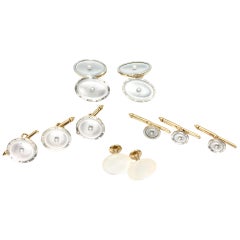 Vintage 14 Karat Cuff Link and Shirt Stud Set