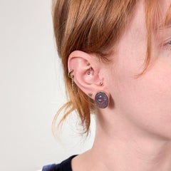 Vintage 14 Karat Gold and Amethyst Scarabs Screw Back Earrings