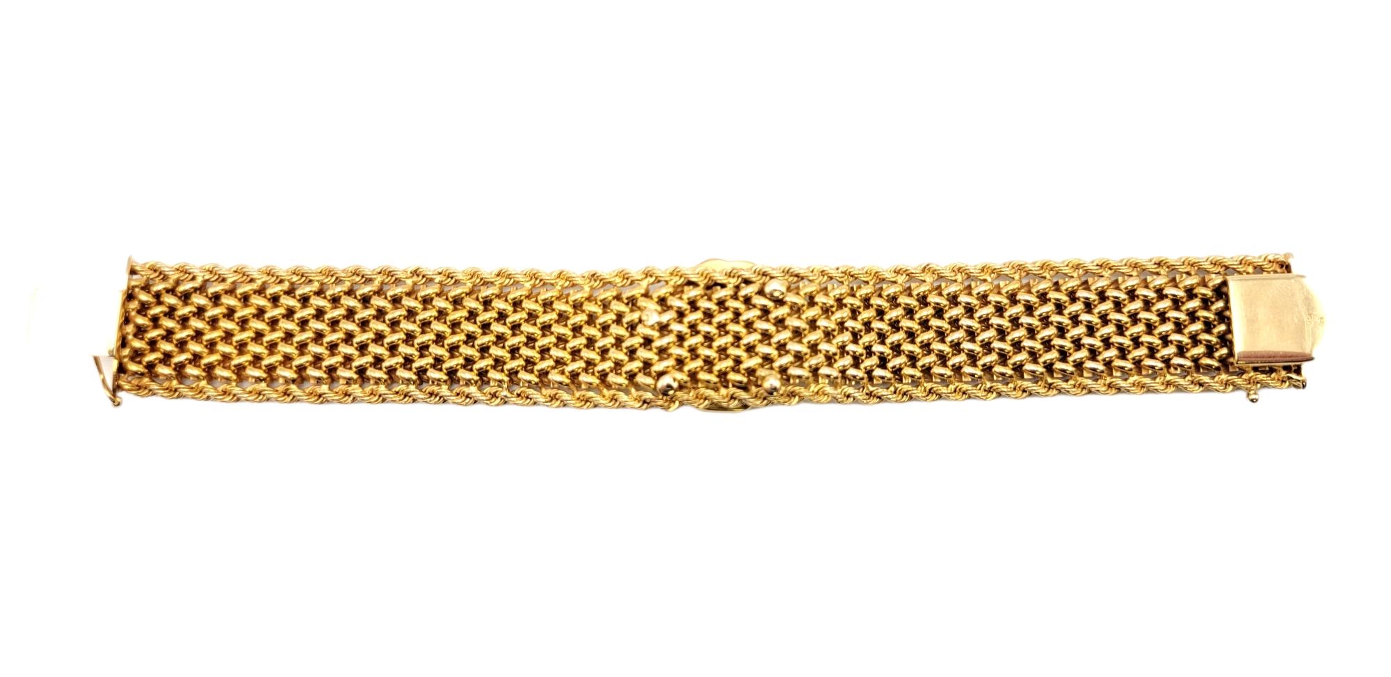 Bracciale d'epoca in oro 14 carati Art Nouveau con smalto e diamanti in vendita 7