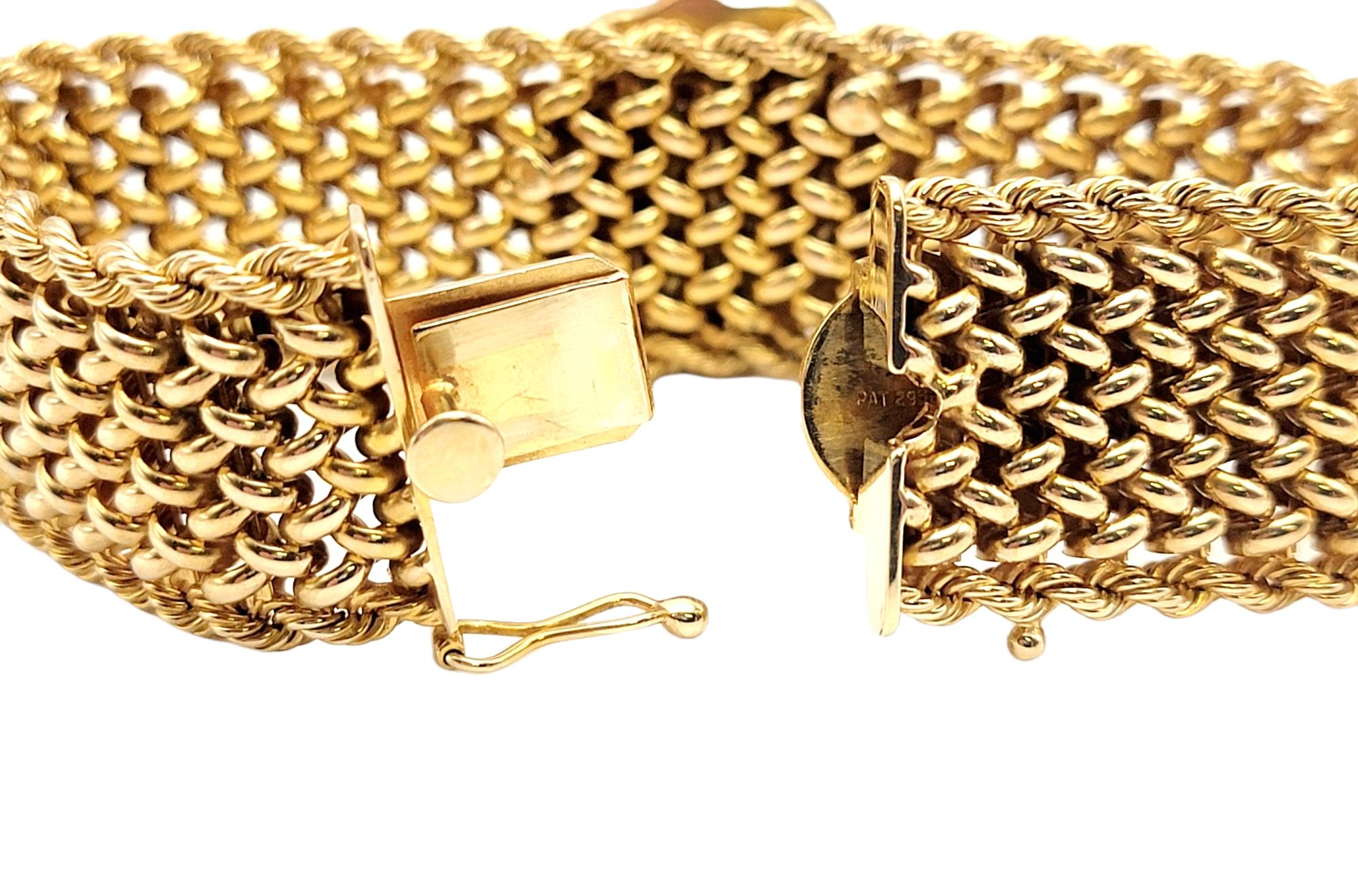 Bracciale d'epoca in oro 14 carati Art Nouveau con smalto e diamanti in vendita 2