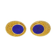 Gemelli da uomo in lapis d'epoca in oro 14 carati di La Triomphe da 14,95 grammi