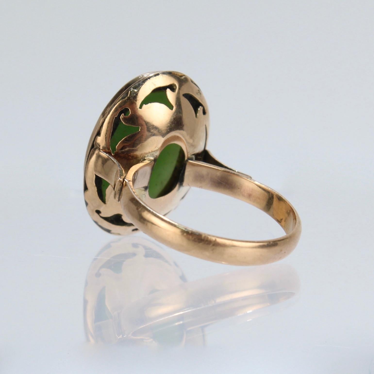 vintage jade gold ring