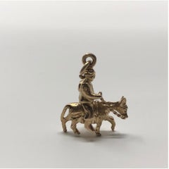 Vintage 14 Karat Gold Sancho Panza Pendent Charm