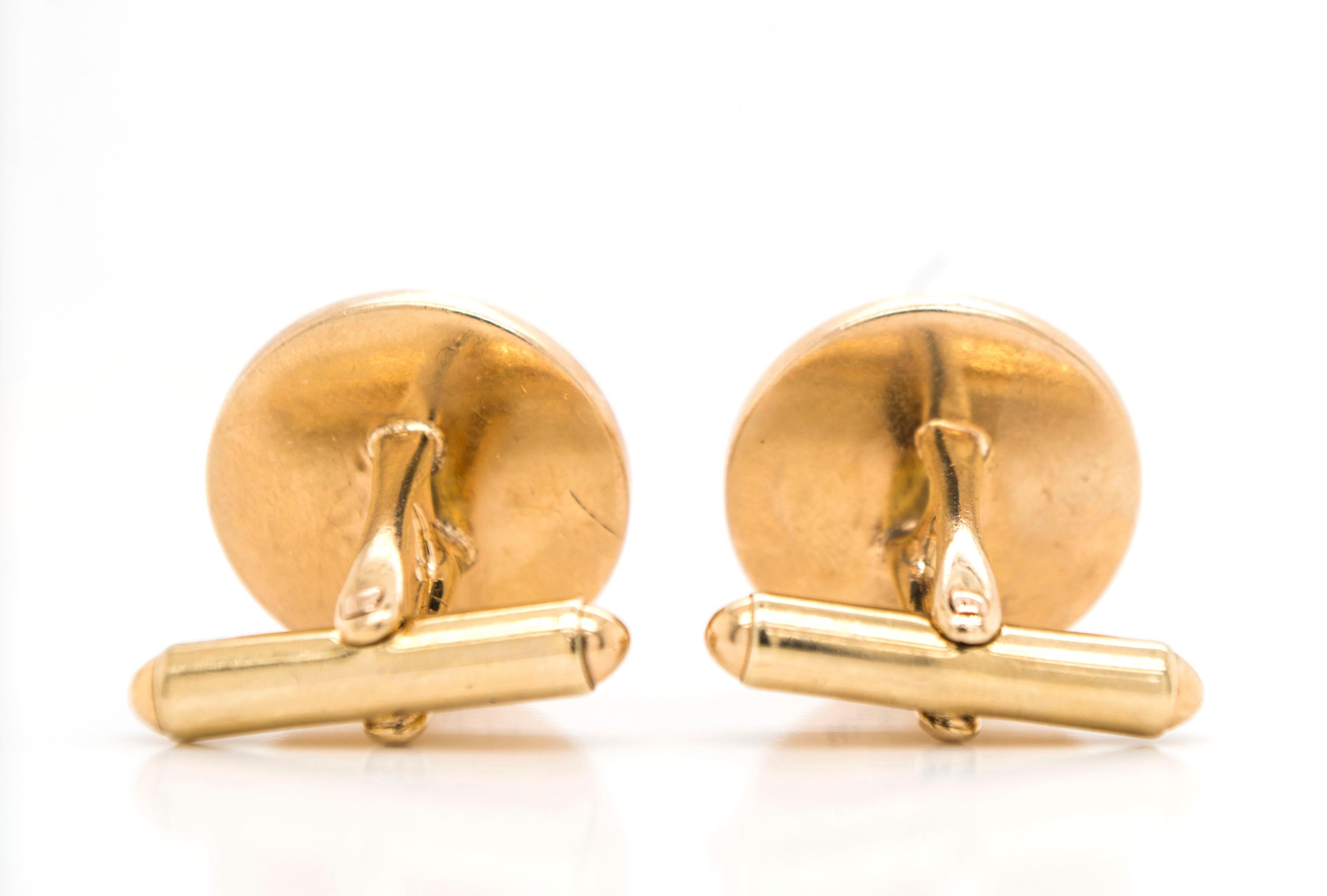 14 karat gold cufflinks