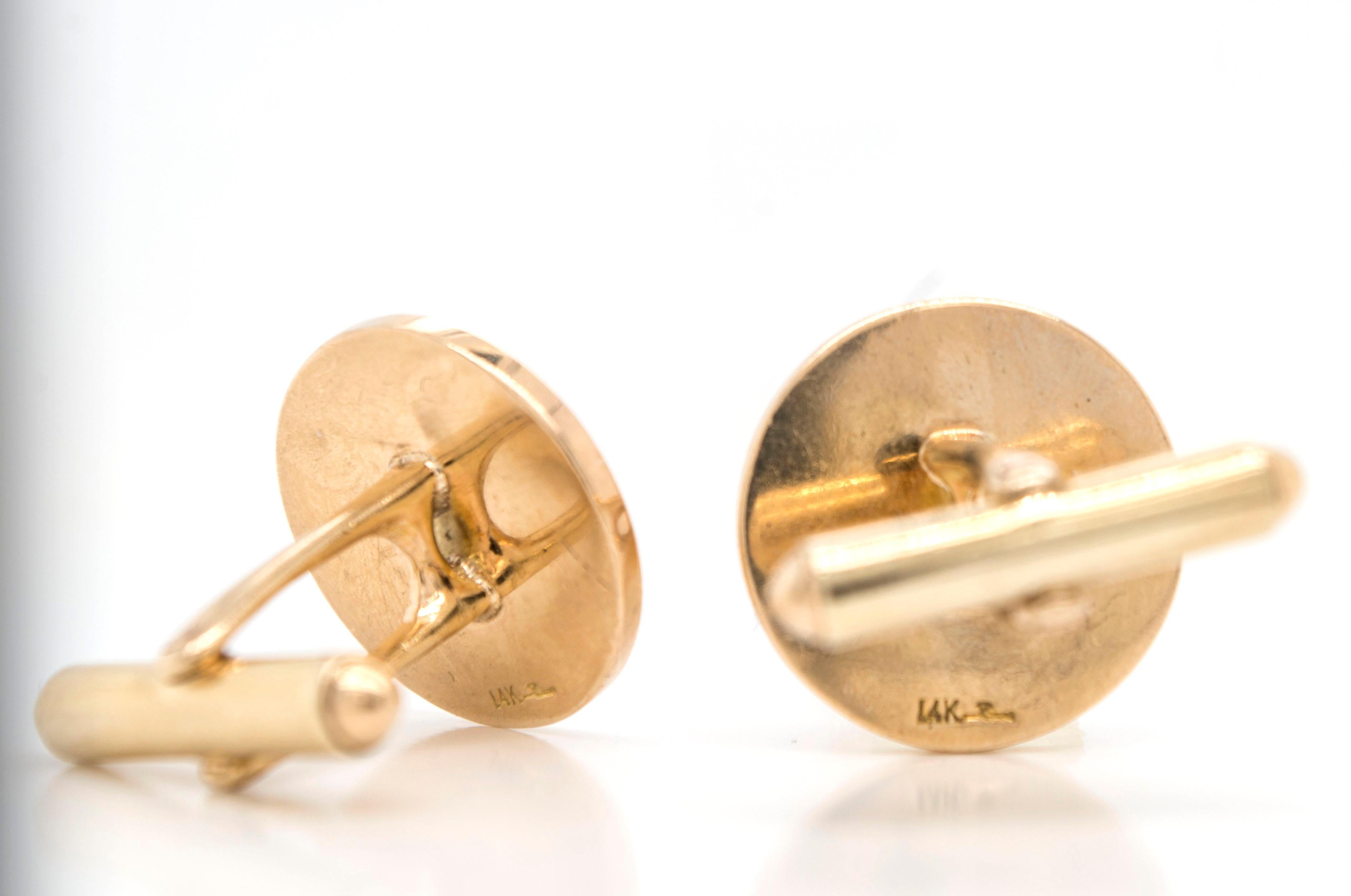 vintage 14k gold cufflinks