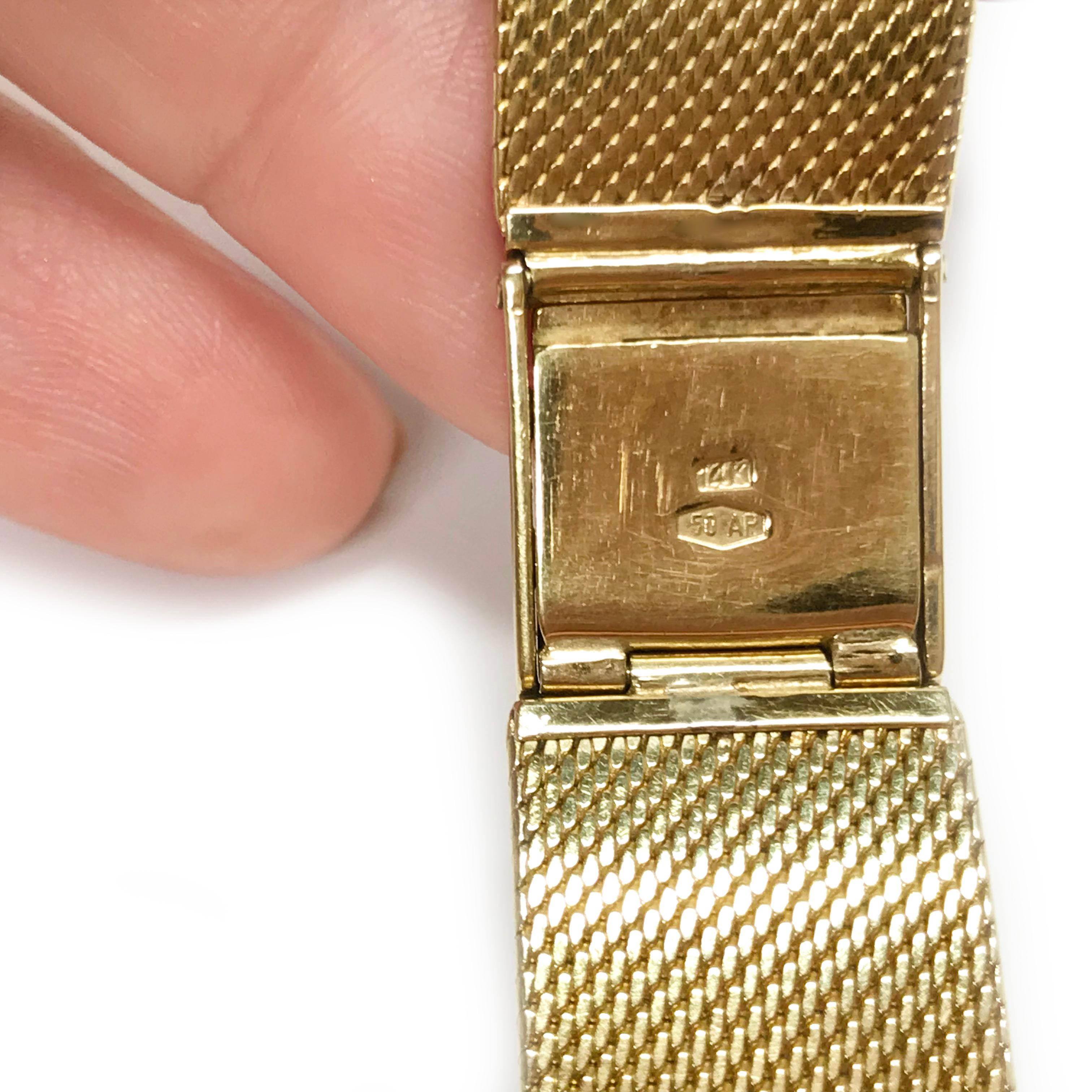 Vintage Yellow Gold Watch Band, Circa 1970s In Good Condition For Sale In Palm Desert, CA