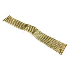 Retro Yellow Gold Watch Band, Circa 1970s