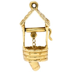 Vintage 14 Karat Gold Wishing Well Charm