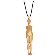 Vintage 14 Karat Pendant "Falling Man" by American Sculpture, Ernest Trova