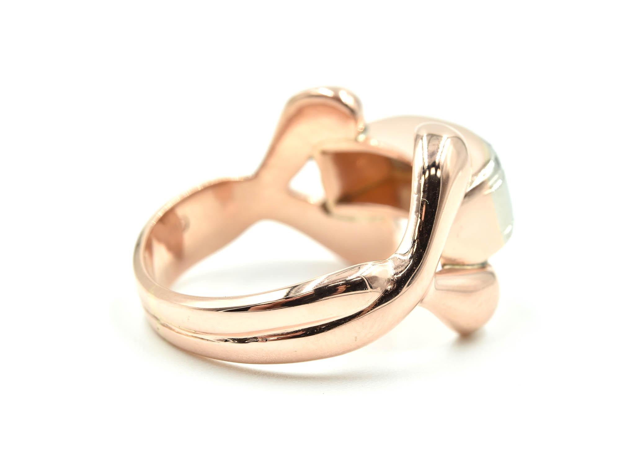 Vintage 14 Karat Rose Gold 0.25 Carat Diamond Fashion Ring In Excellent Condition In Scottsdale, AZ