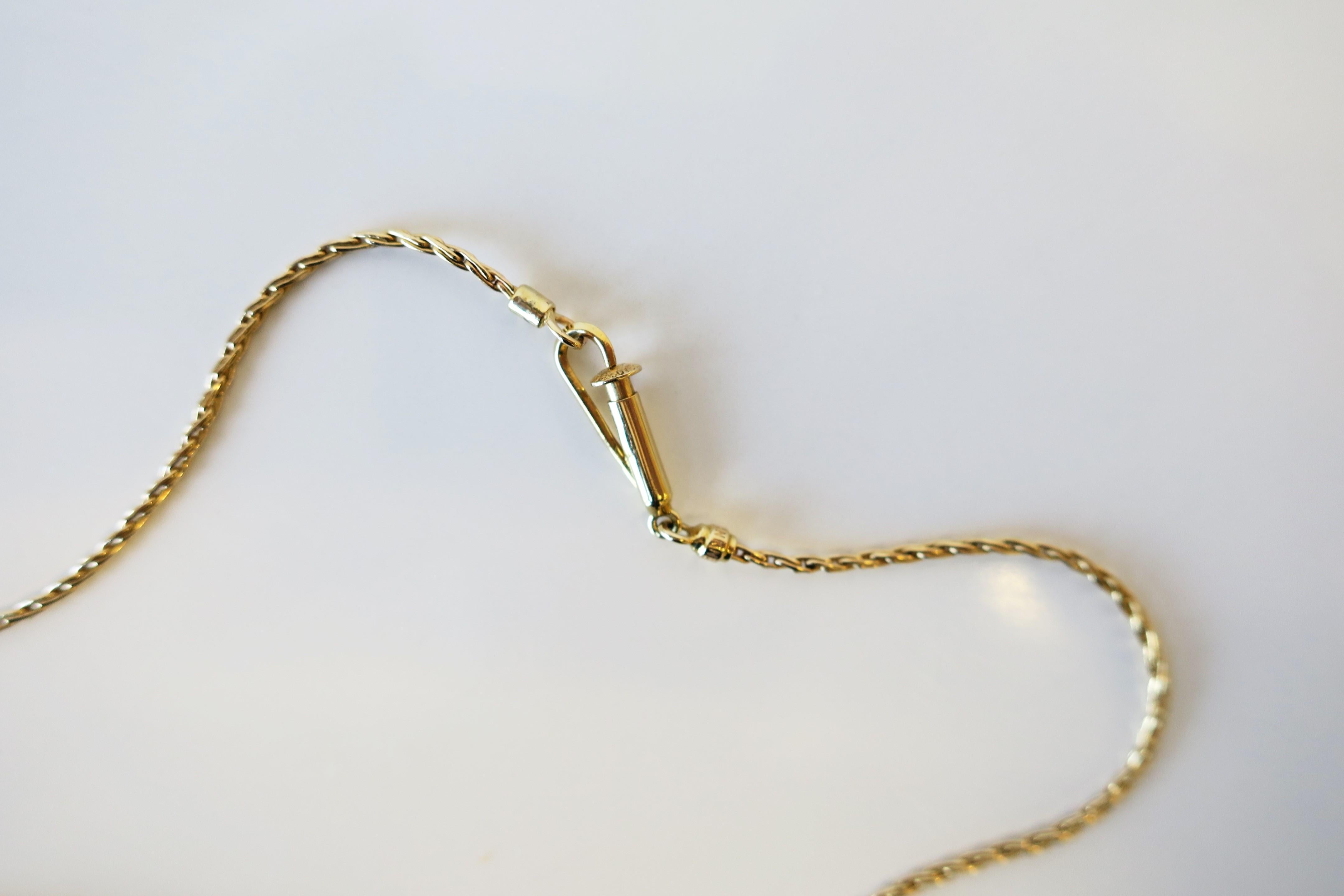 Vintage 14-Karat Rose Gold Pocket Watch Chain by Henry Dankner In Good Condition For Sale In New York, NY