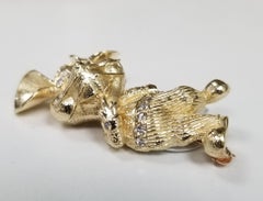 Vintage 14 Karat "Topogigio" Mouse Diamond Brooch