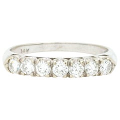 Vintage 14 Karat White Diamond Band 0.50 Carat F-G/VS, circa 1950s