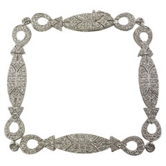 Vintage 14 Karat White Gold and Diamond Bracelet