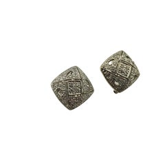 14 Karat White Gold and Diamond Earrings