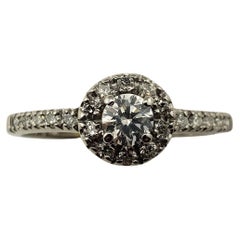 Vintage 14 Karat White Gold and Diamond Engagement Ring