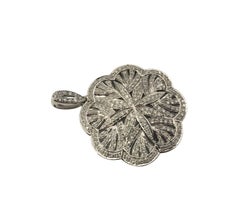 Vintage 14 Karat White Gold and Diamond Pendant