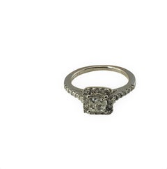 14 Karat White Gold and Diamond Ring