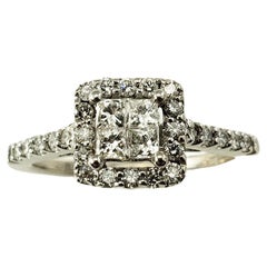 Vintage 14 Karat White Gold and Diamond Ring