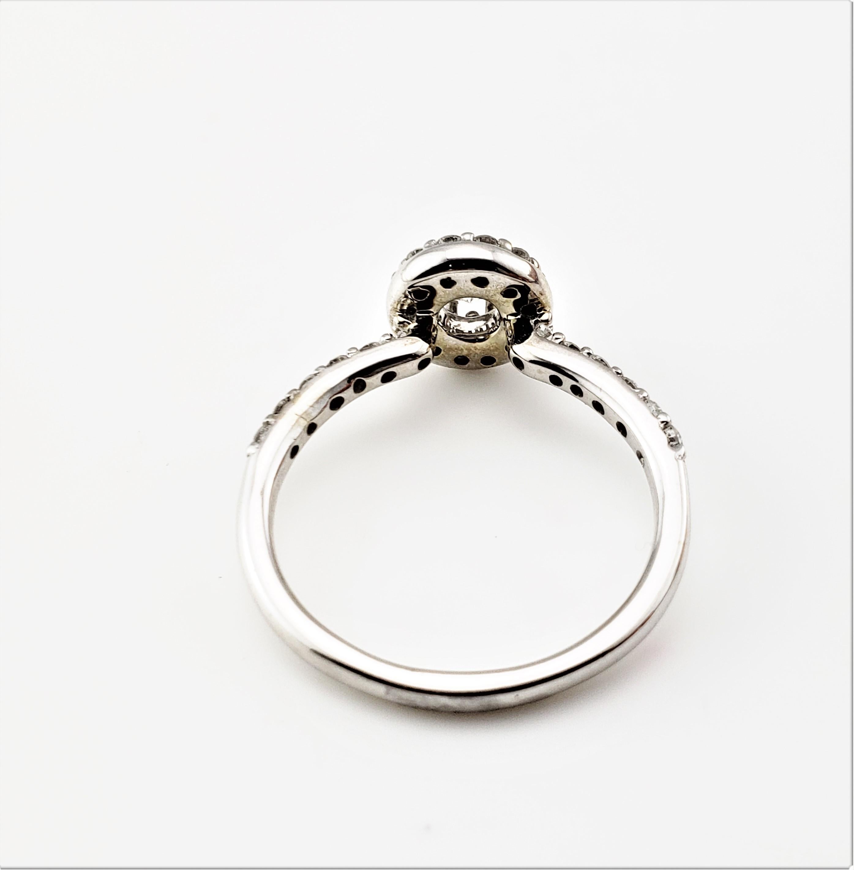Women's Vintage 14 Karat White Gold and Diamond Ring For Sale