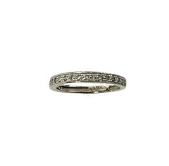 14 Karat White Gold and Diamond Wedding Band Ring