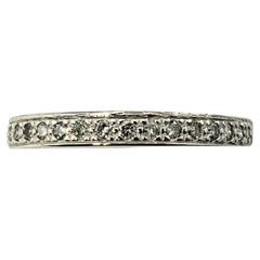 14 Karat White Gold and Diamond Wedding Band Ring