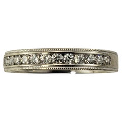 14 Karat White Gold and Diamond Wedding Band