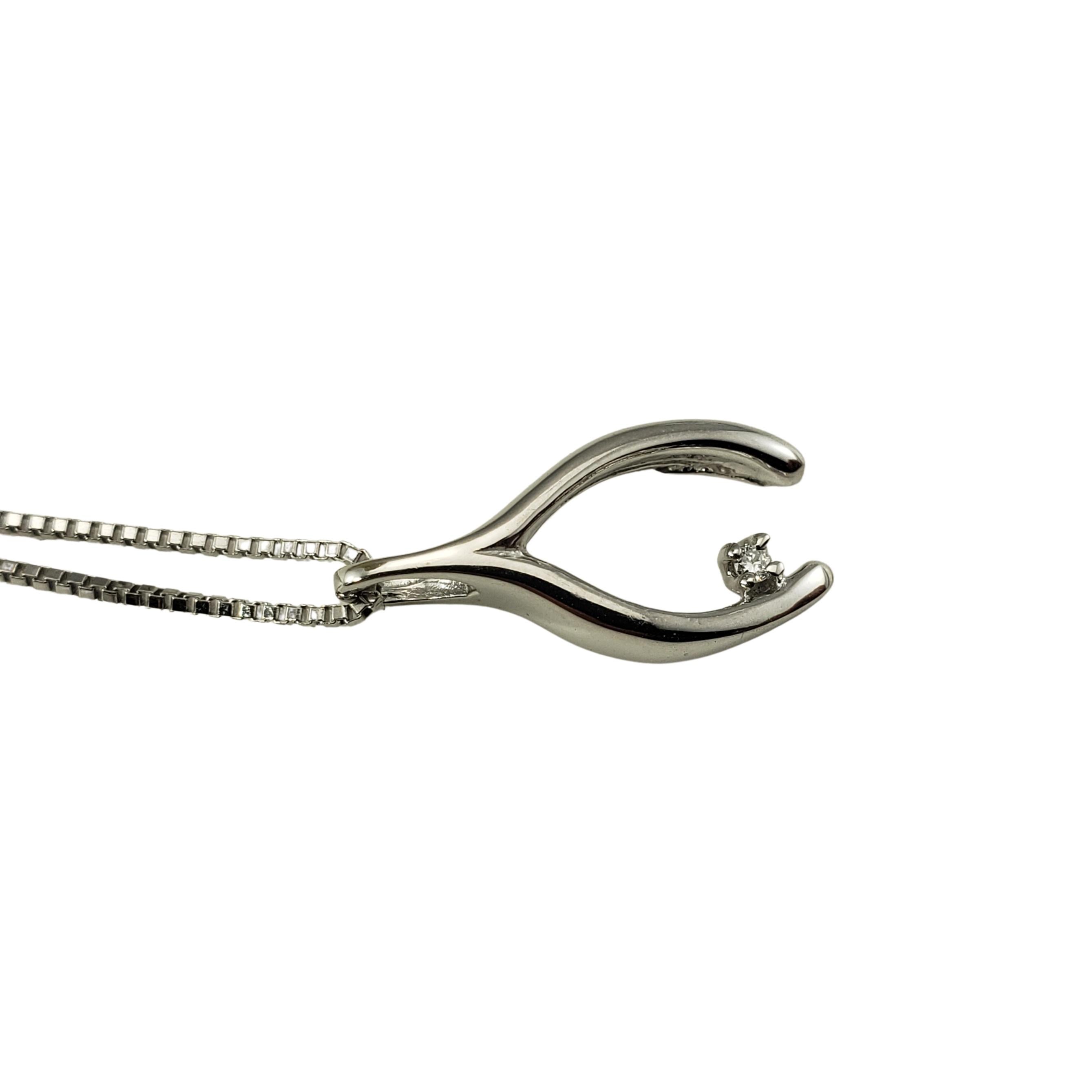 wishbone necklace white gold