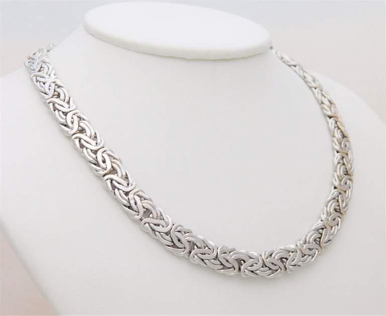 White gold byzantine chain Clearance