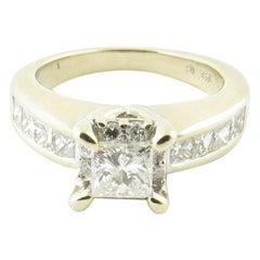 Vintage 14 Karat White Gold Diamond Engagement Ring 1.16 Carat