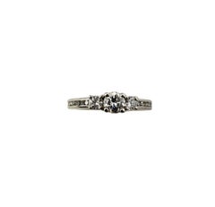 14 Karat White Gold Diamond Engagement Ring