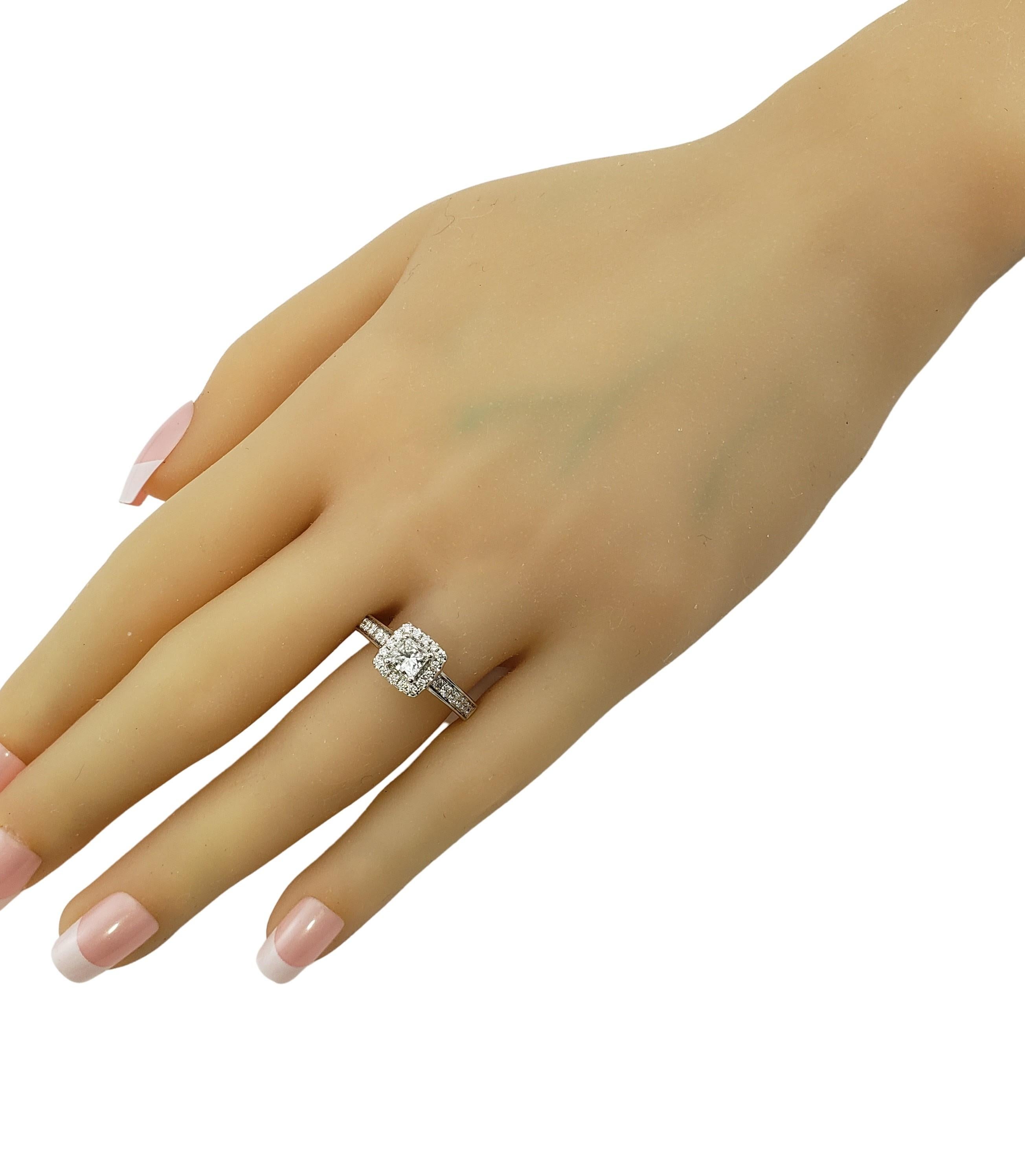 14 Karat White Gold Diamond Engagement Ring For Sale 4