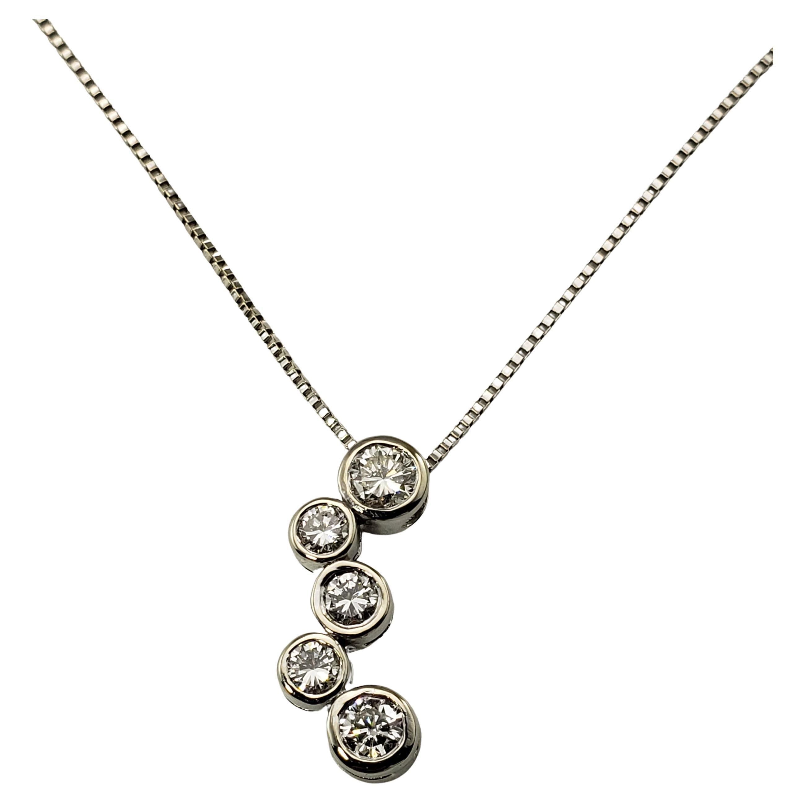 Vintage 14 Karat Gold V Diamond Pendant Necklace For Sale at 1stDibs