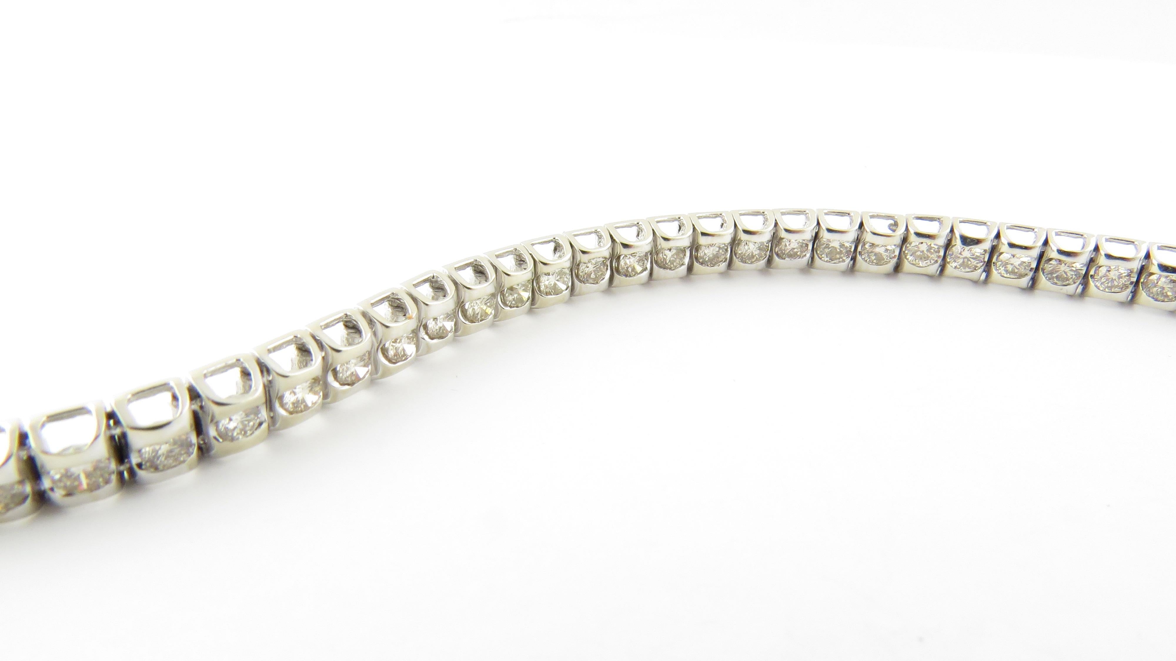 Pulsera vintage de oro blanco de 14 quilates con diamantes 3,20 quilates Twt en venta 1