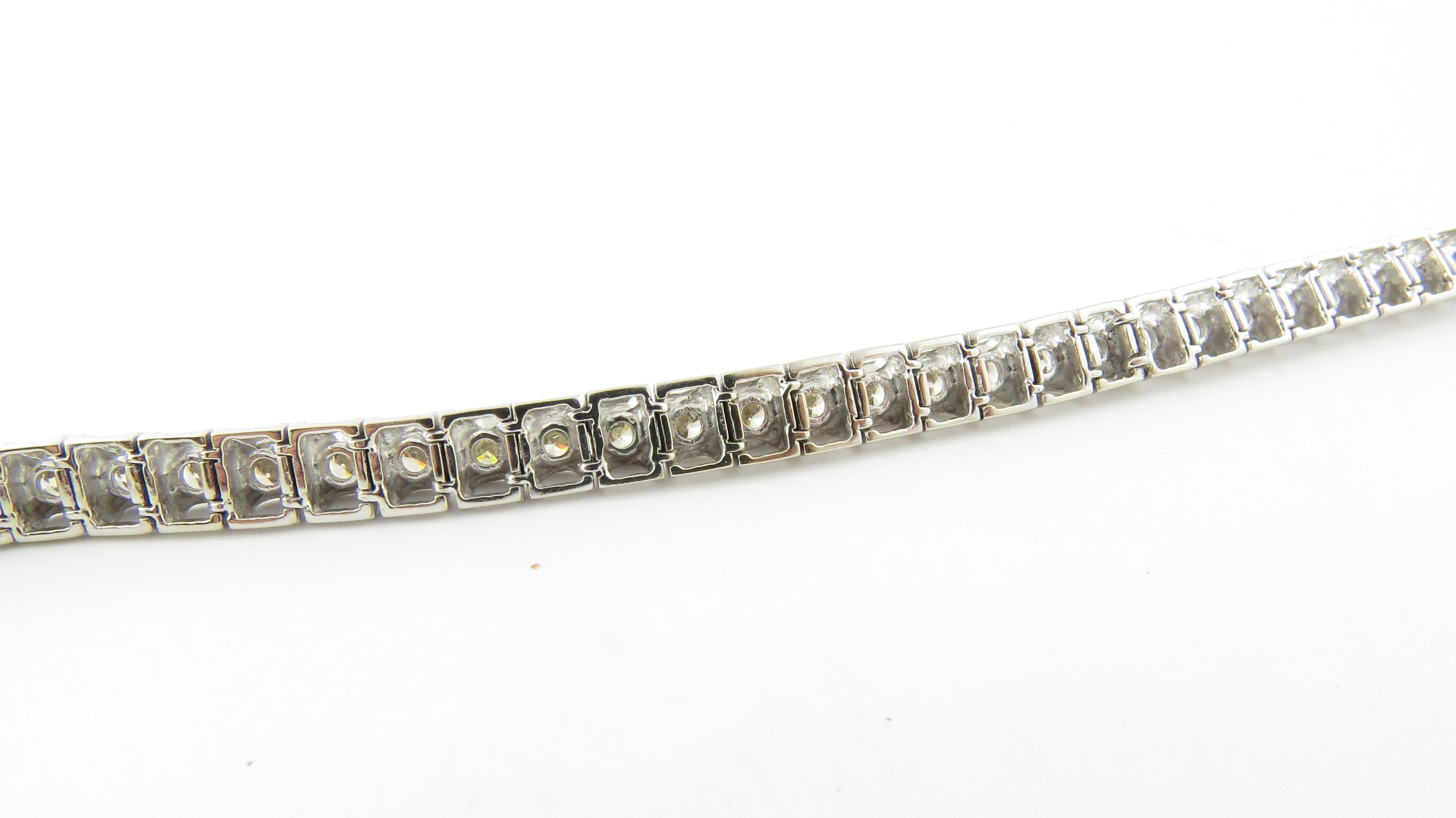 Pulsera vintage de oro blanco de 14 quilates con diamantes 3,20 quilates Twt en venta 2