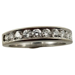Used 14 Karat White Gold Diamond Wedding Band Ring