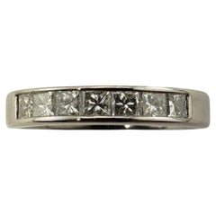 Used 14 Karat White Gold Diamond Wedding Band Ring