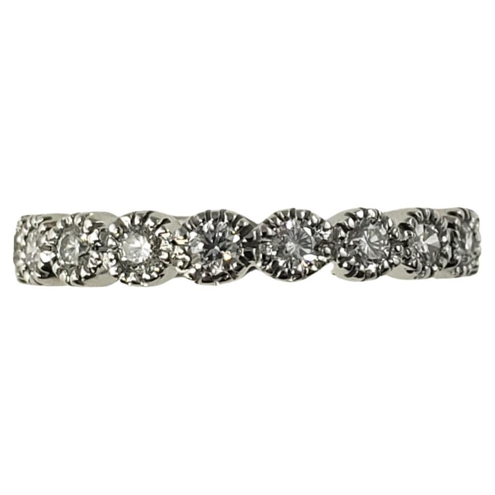 Flexible Diamond Eternity White Gold Wedding Band For Sale at 1stDibs