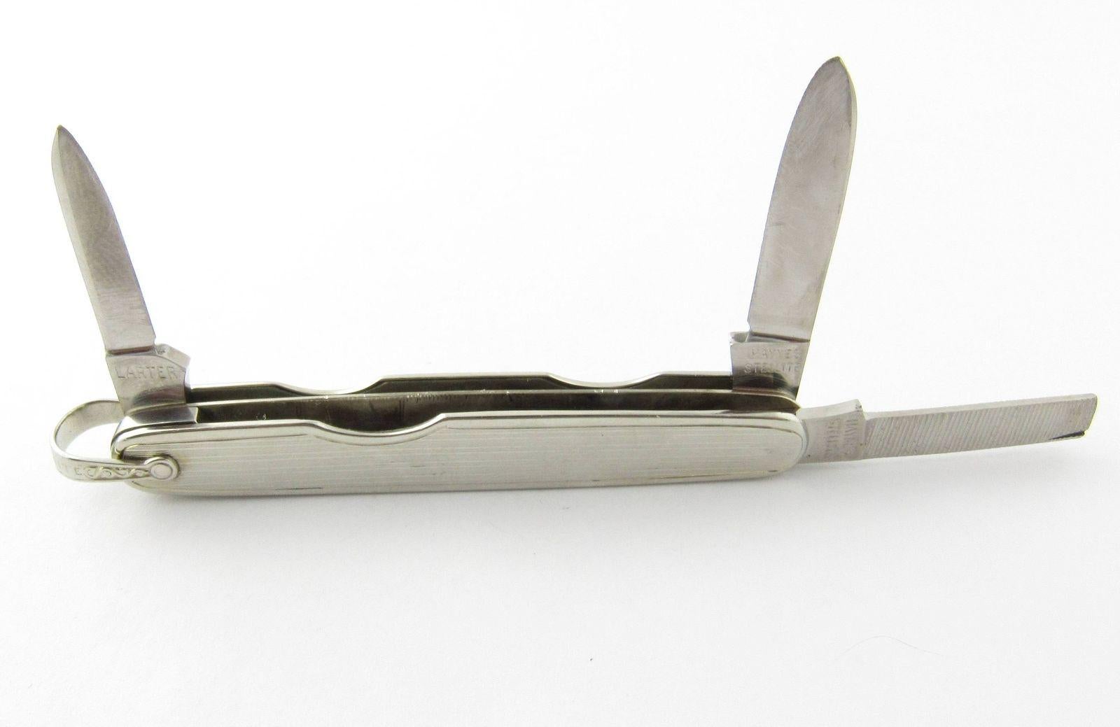 20th Century Vintage 14-Karat White Gold Haynes Stellite Pocket Knife #2781