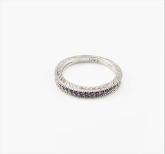 14 Karat White Gold Pink Sapphire Ring