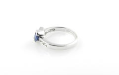 14 Karat White Gold Sapphire and Diamond Ring