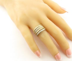 Vintage 14 Karat Yellow and White Gold Diamond Band #4372