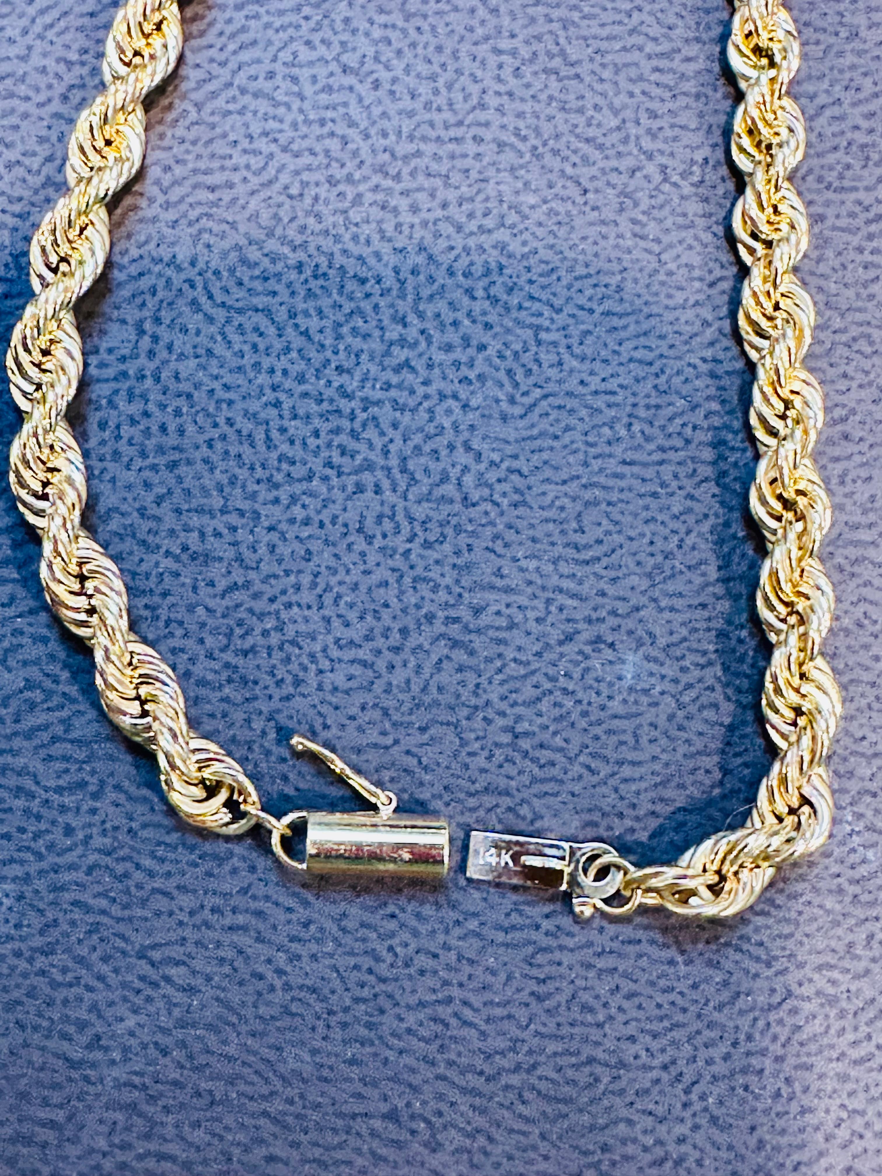vintage gold rope chain