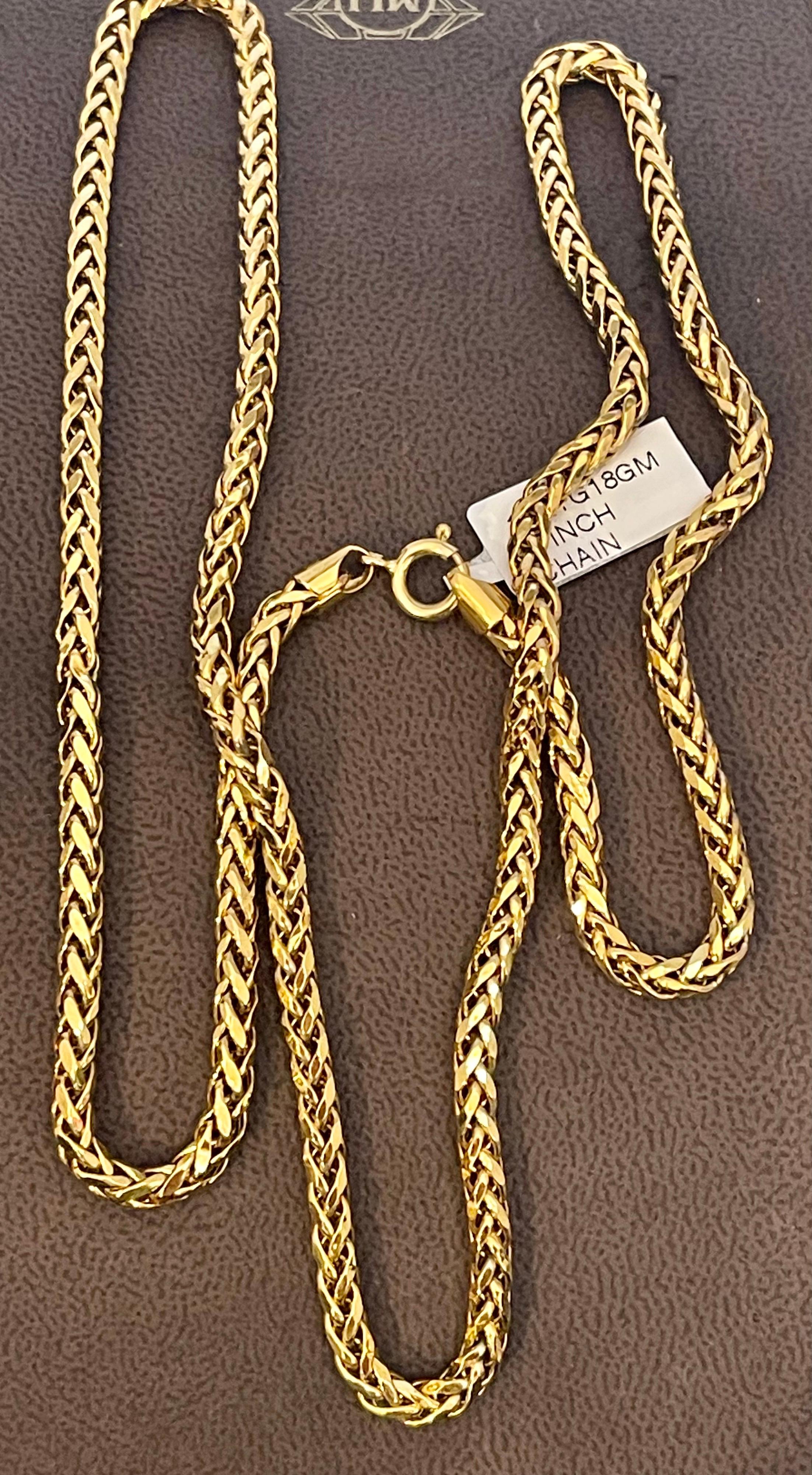Vintage 14 Karat Yellow Gold 18 Gm Franco Chain Necklace 7
