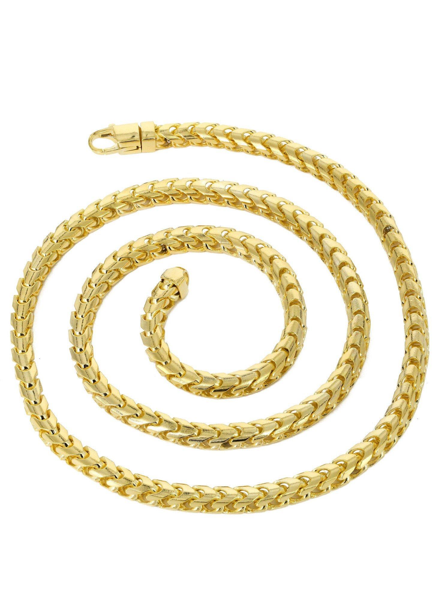 Women's or Men's Vintage 14 Karat Yellow Gold 18 Gm Franco Chain Necklace